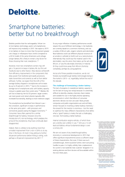 Smartphone batteries: better but no breakthrough