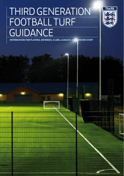 third generation FootBaLL tUrF gUidance
