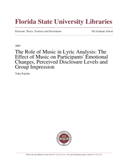 The Role of Music in Lyric Analysis: The Effect of Music
