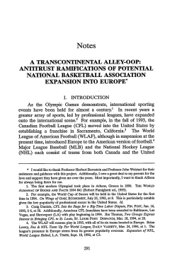 A Transcontinental Alley-Oop - Duke Law Scholarship Repository