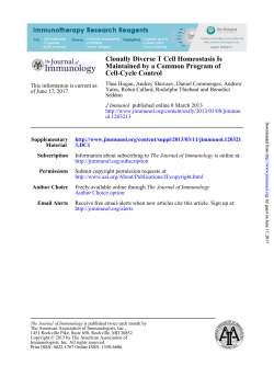 Cell-Cycle Control Maintained by a Common Program of Clonally