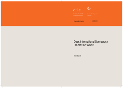 Does International Democracy Promotion Work?