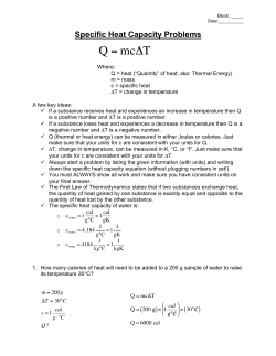 Q = mcAT - nnhsrasetti