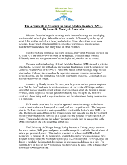 The Arguments in Missouri for Small Module Reactors (SMR)