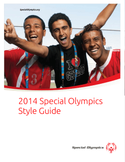 2014 Special Olympics Style Guide