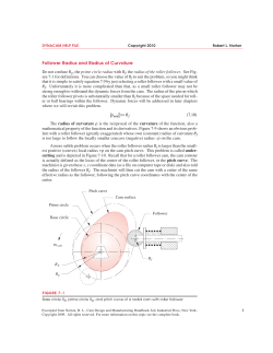 Follower Radius and Radius of Curvature
