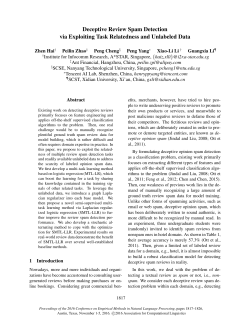 Deceptive Review Spam Detection via Exploiting Task Relatedness