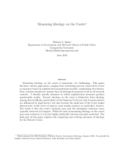 Measuring Ideology on the Courts