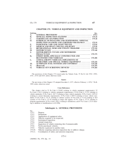 CHAPTER 175. VEHICLE EQUIPMENT AND