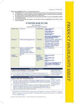 PRODUCT HIGHLIGHTS SHEET