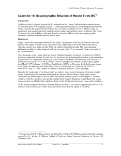 Appendix 14: Oceanographic Situation of Hecate Strait, BC