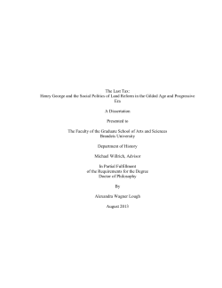 The Last Tax: Henry George and the Social