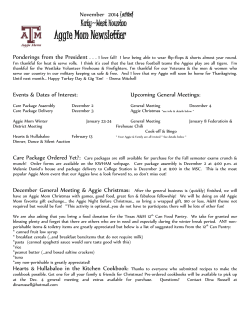 Aggie Mom Newsletter - Katy / West Houston Aggie Moms` Club