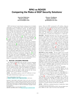 RPKI vs ROVER Comparing the Risks of BGP