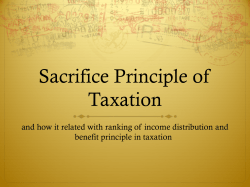 Sacrifice principle and the Benefit principle of Taxation