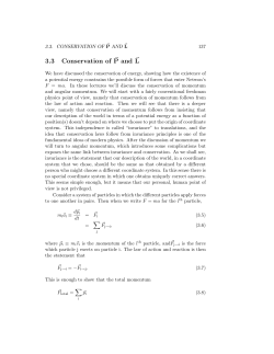 3.3 Conservation of P and L