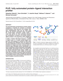 PLIP: fully automated protein&ndash;ligand interaction