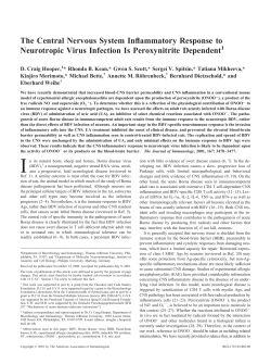 The Central Nervous System Inflammatory Response