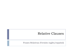Relative Clauses
