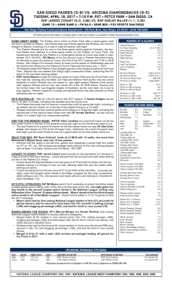 san diego padres (5-9) vs. arizona