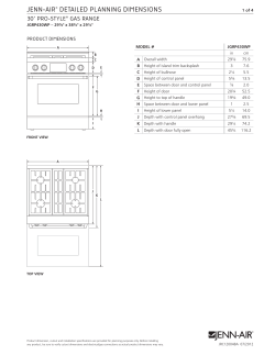 jenn-air&reg; detailed planning dimensions