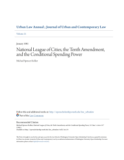 National League of Cities, the Tenth Amendment, and the