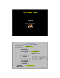 GLSL Geometry Shaders
