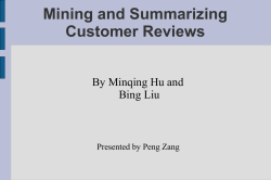 Mining and Summarizing Customer Reviews
