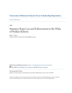 Statutory Rape Law and Enforcement in the Wake of Welfare Reform