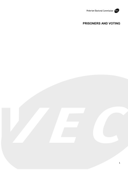 prisoners and voting - Victorian Electoral Commission