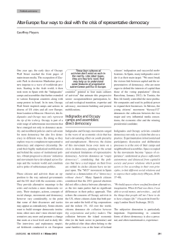 Alter-Europe: four ways to deal with the crisis of representative