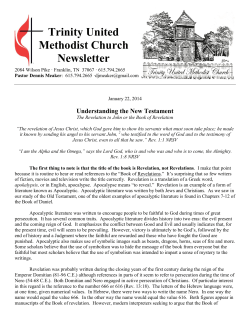 January 22, 2014 - Trinity United Methodist