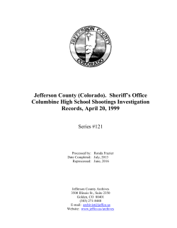 Jefferson County (Colorado). Sheriff`s Office Columbine High School
