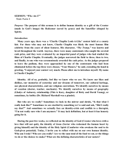 SERMON: &ldquo;Who Am I?&rdquo; - United Methodist Church of Auburn Maine