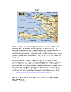 Haiti - Whitman Middle School