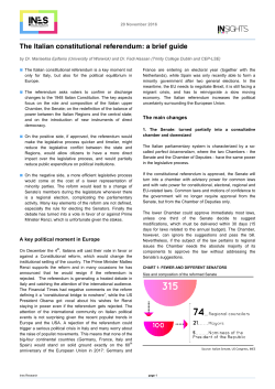 The Italian constitutional referendum: a brief guide