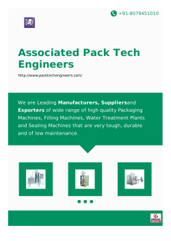 Corporate Brochure - Associated Pack Tech Engineers