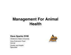 Management for Animal Health - the Kerr Center for Sustainable
