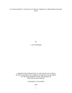 flavor stability and off-flavors in thermally processed orange juice