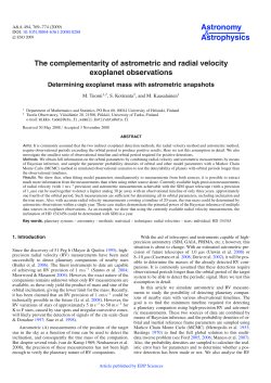 The complementarity of astrometric and radial velocity exoplanet