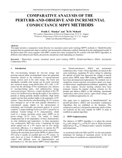 comparative analysis of the perturb-and-observe and