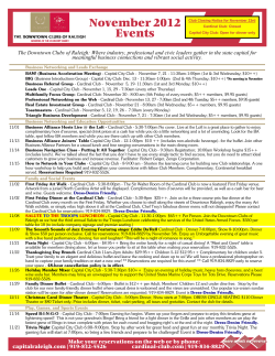 November 2012 Events