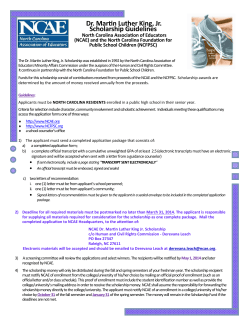 Dr. Martin Luther King, Jr. Scholarship Guidelines