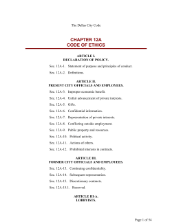 chapter 12a code of ethics