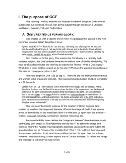 I. The purpose of GCF