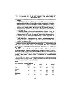 An Analysis of the Experimental Voyages of Kyrenia II