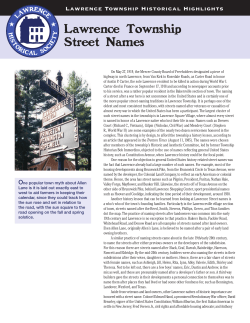 Lawrence Township Street Names
