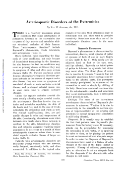 Arteriospastic Disorders of the Extremities
