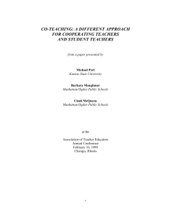 co-teaching - College of Education | Kansas State University