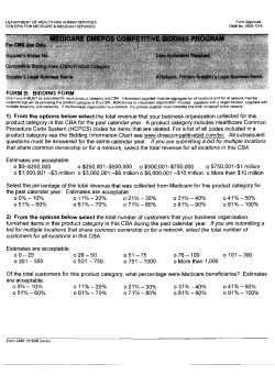 FORM B: BIDDING FORM 1) From the options below select the total